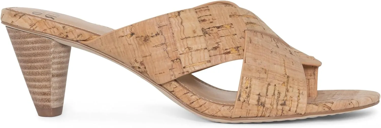 Donald Pliner AYLLY Slip-On Dress Sandals 2.5” Heel Slip-On Heeled Sandals for Women, Crisscross Upper, Memory Foam Insole, Summer Heels, Comfortable Heels for Women