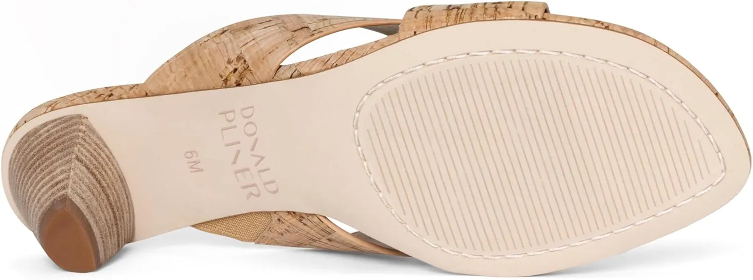 Donald Pliner AYLLY Slip-On Dress Sandals 2.5” Heel Slip-On Heeled Sandals for Women, Crisscross Upper, Memory Foam Insole, Summer Heels, Comfortable Heels for Women