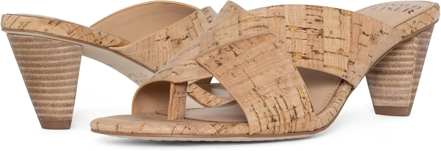 Donald Pliner AYLLY Slip-On Dress Sandals 2.5” Heel Slip-On Heeled Sandals for Women, Crisscross Upper, Memory Foam Insole, Summer Heels, Comfortable Heels for Women