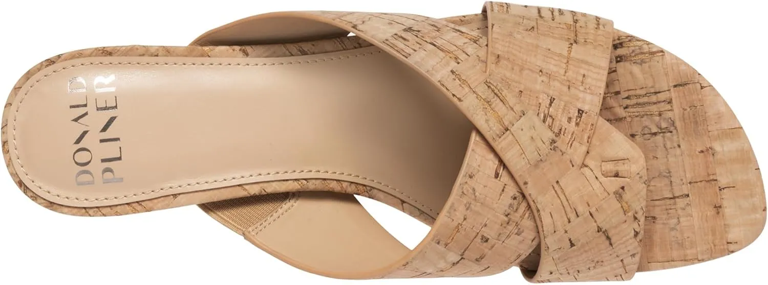 Donald Pliner AYLLY Slip-On Dress Sandals 2.5” Heel Slip-On Heeled Sandals for Women, Crisscross Upper, Memory Foam Insole, Summer Heels, Comfortable Heels for Women
