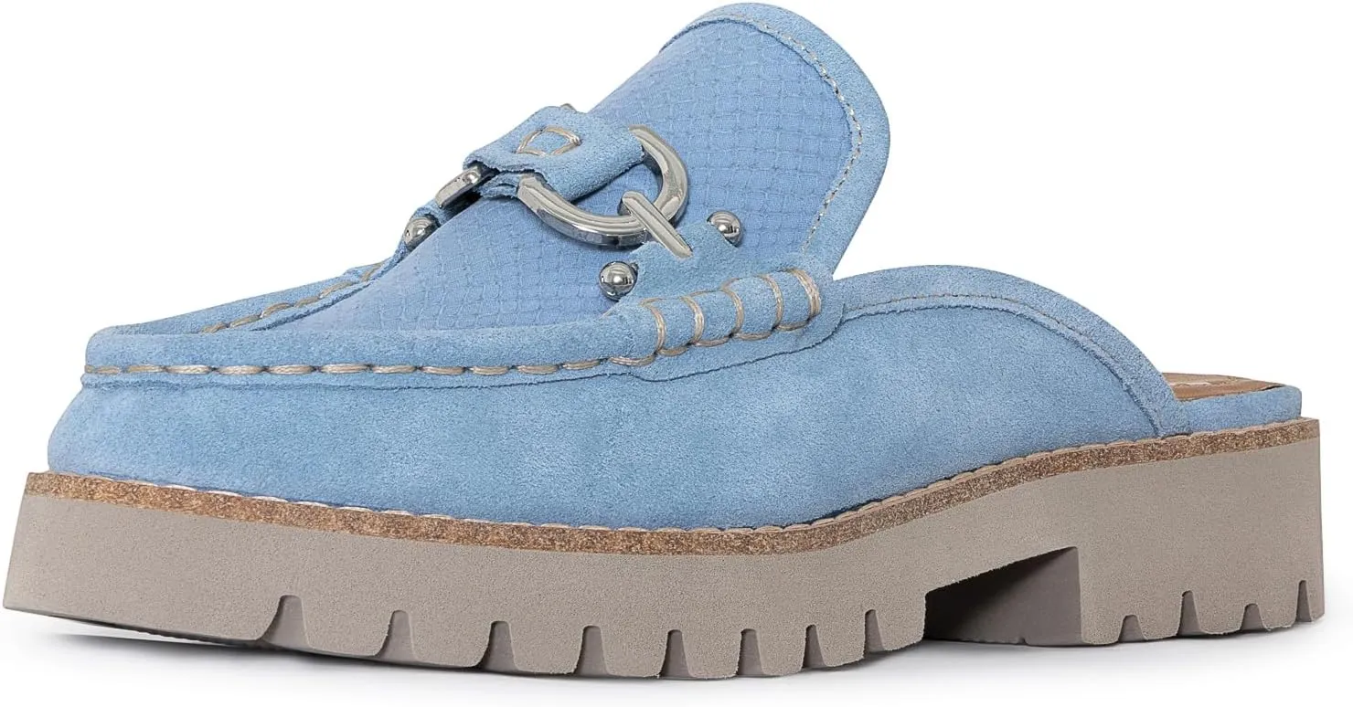 Donald Pliner Women's Elta Mules, Slip-On Mules, Closed Toe Comfort Loafers, Casual Slip-On Shoes for Women