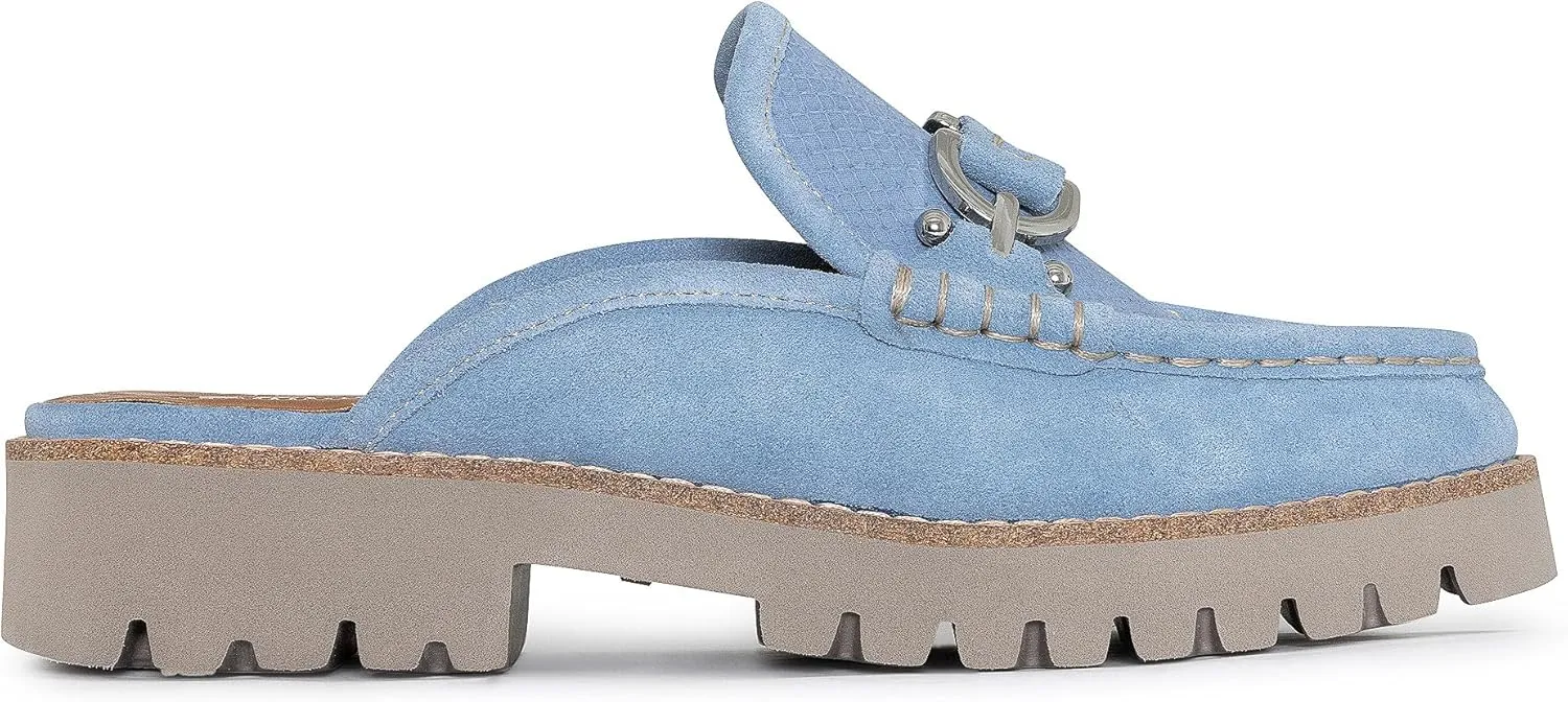 Donald Pliner Women's Elta Mules, Slip-On Mules, Closed Toe Comfort Loafers, Casual Slip-On Shoes for Women