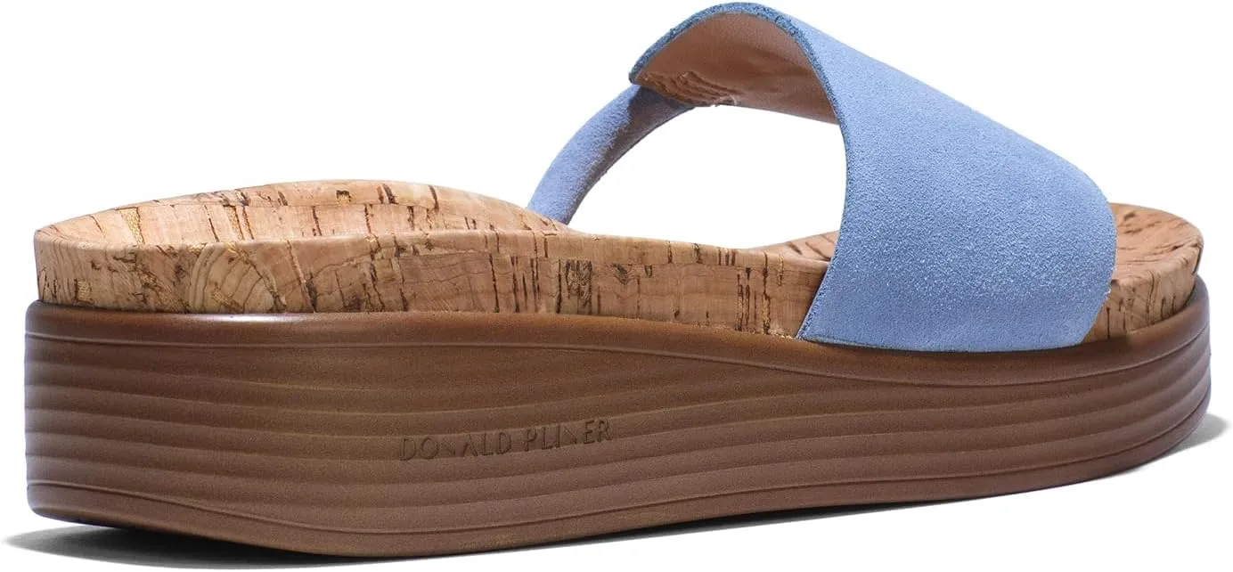Donald Pliner Women's Fifi Suede, Slide, Platform Shoes, Comfortable Sandals