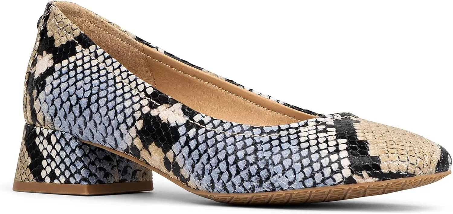 Donald Pliner Women’s RYA Pump Heel – 1.3” Block Heel Shoes for Comfort, Slip On Women’s Heels with Rubber Sole