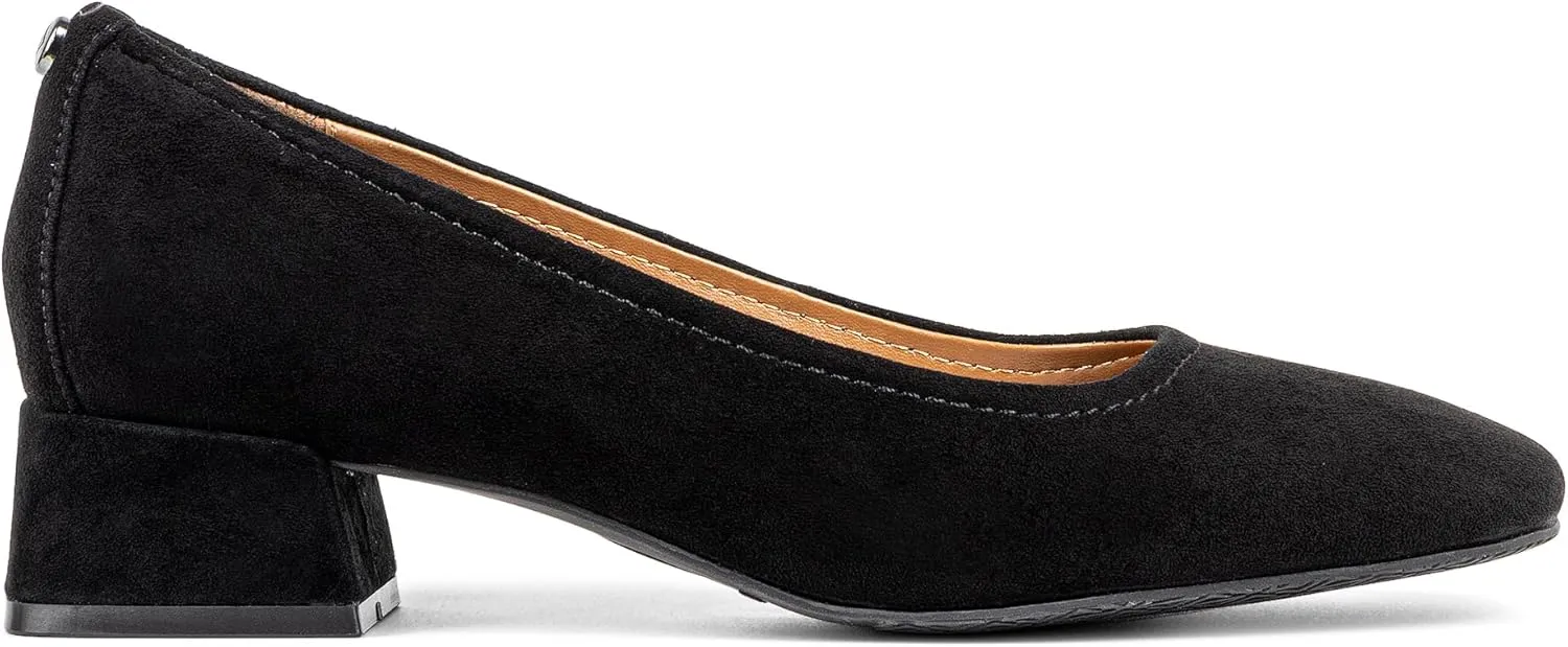 Donald Pliner Women’s RYA Pump Heel – 1.3” Block Heel Shoes for Comfort, Slip On Women’s Heels with Rubber Sole