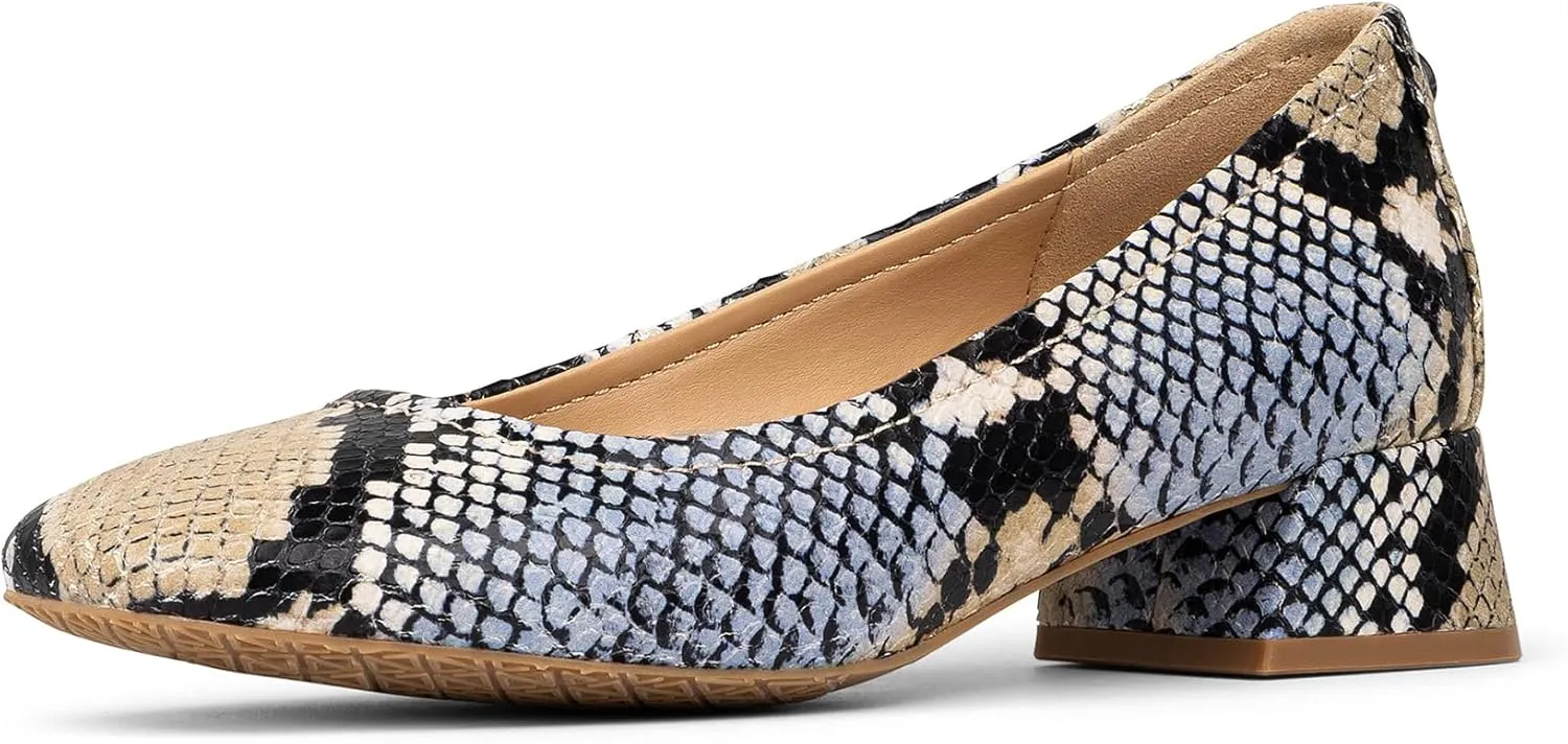 Donald Pliner Women’s RYA Pump Heel – 1.3” Block Heel Shoes for Comfort, Slip On Women’s Heels with Rubber Sole