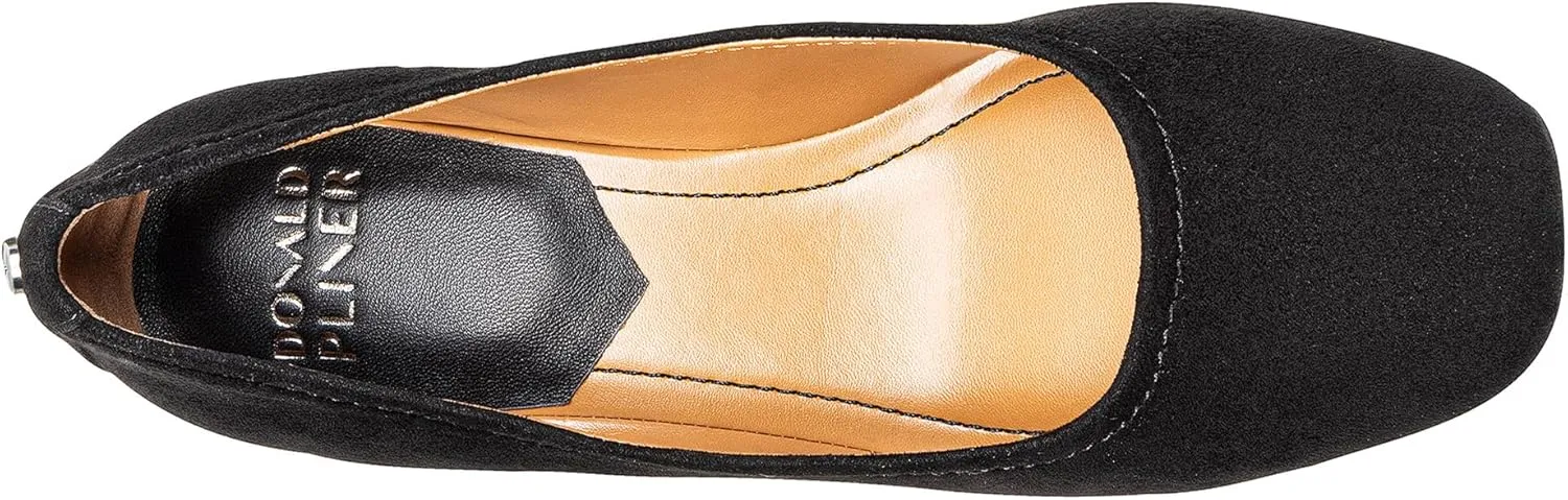 Donald Pliner Women’s RYA Pump Heel – 1.3” Block Heel Shoes for Comfort, Slip On Women’s Heels with Rubber Sole
