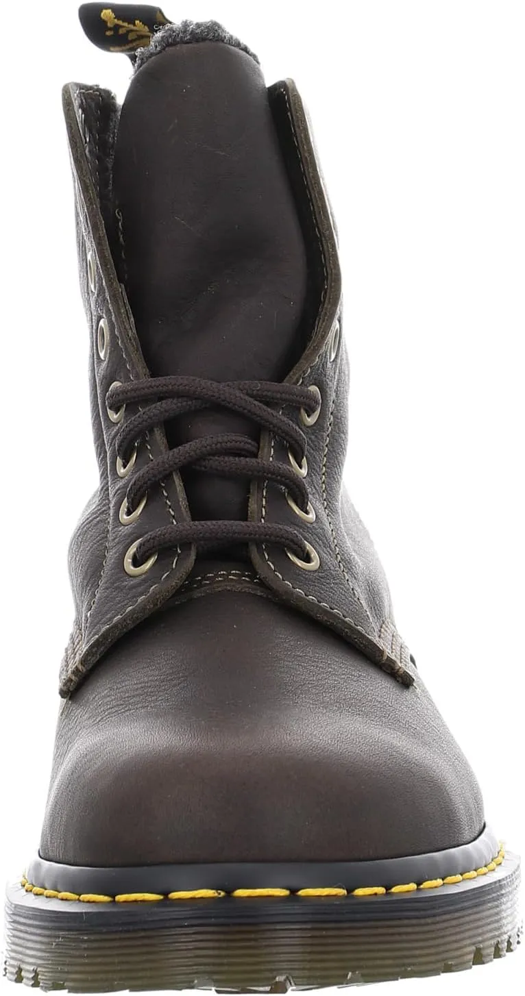 Dr. Martens Unisex-Adult 1460 Faux Fur Lined Grizzly Leather Boot Fashion