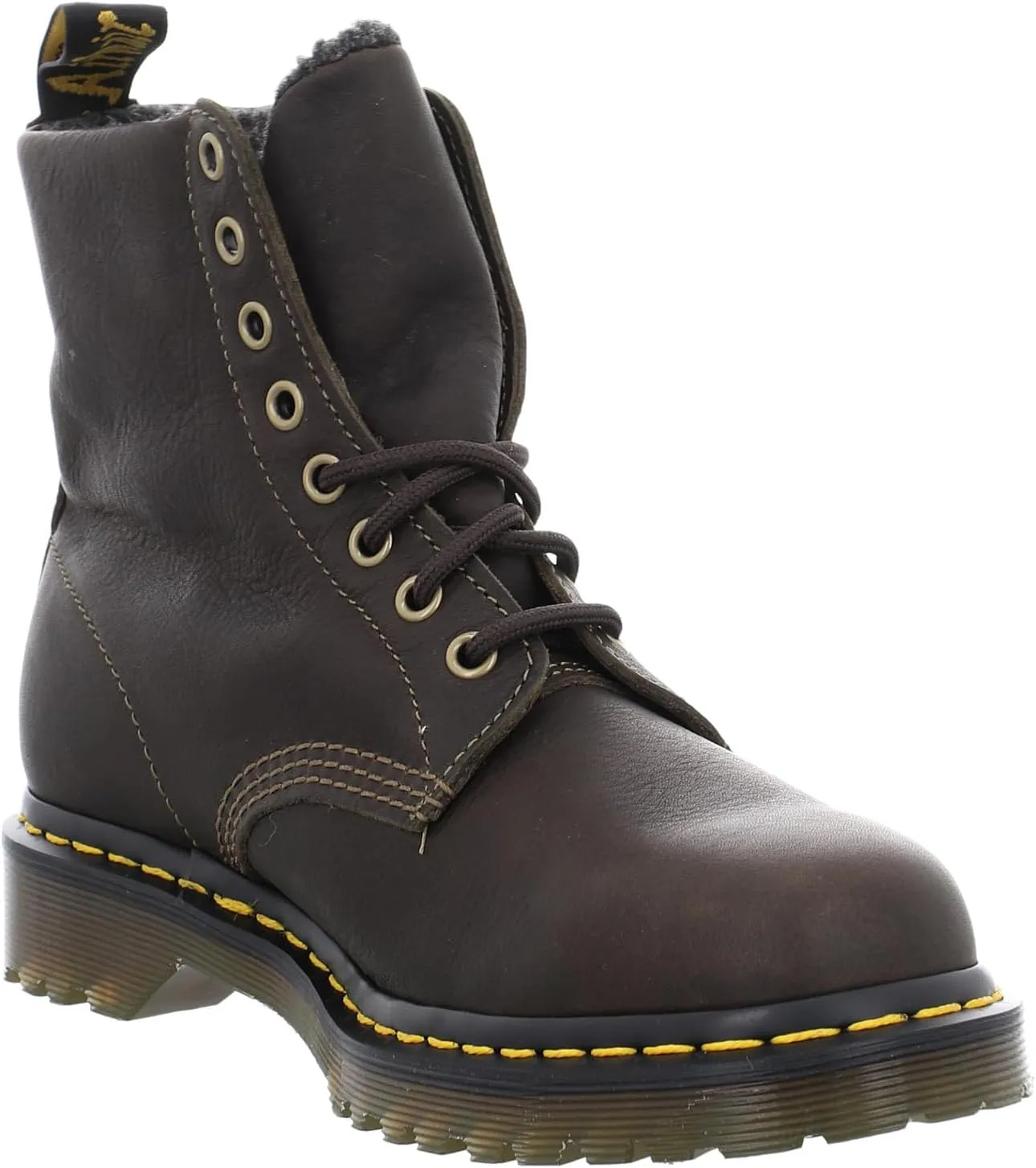 Dr. Martens Unisex-Adult 1460 Faux Fur Lined Grizzly Leather Boot Fashion