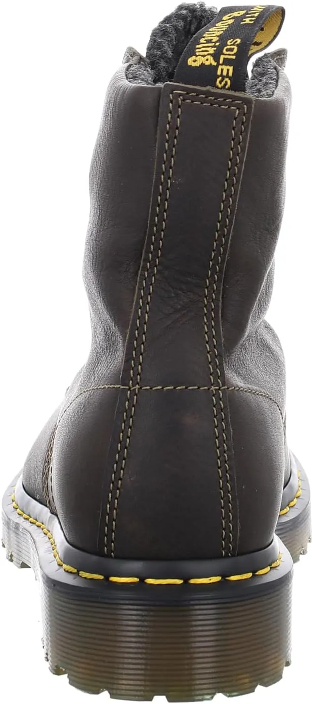 Dr. Martens Unisex-Adult 1460 Faux Fur Lined Grizzly Leather Boot Fashion