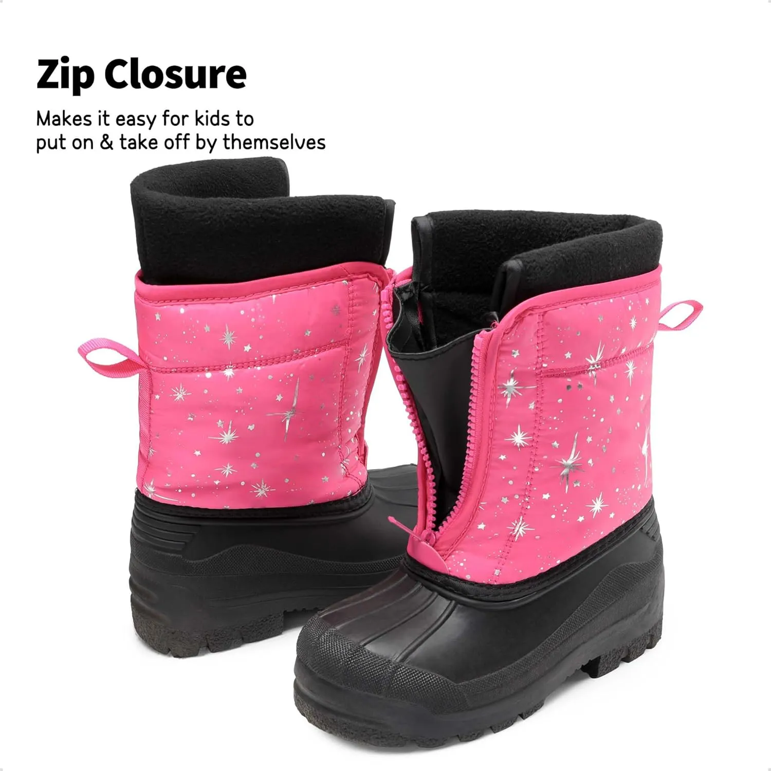 DREAM PAIRS Boys Girls Waterproof Winter Snow Boots