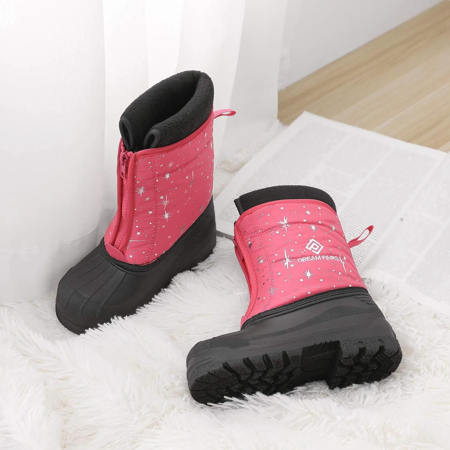 DREAM PAIRS Boys Girls Waterproof Winter Snow Boots