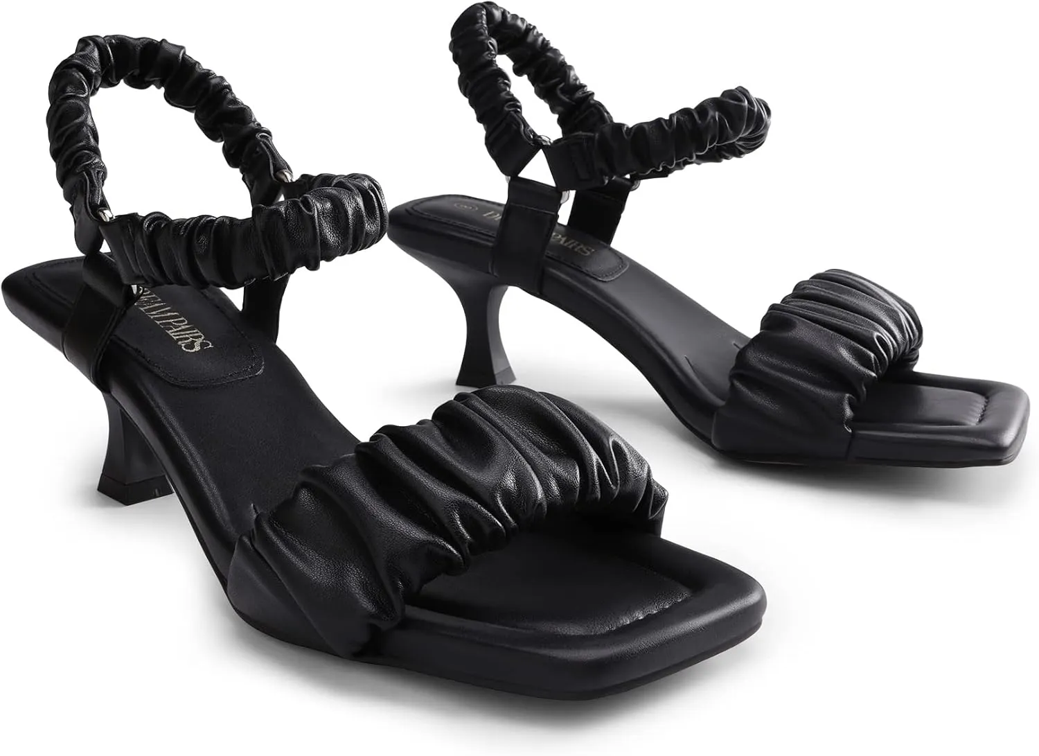 DREAM PAIRS Kitten Heels for Women Comfortable Low Heels Sandals Suqare Open Toe Cute Wedding Party Evening Prom Dance Strap Dress Pump Sandals Shoes
