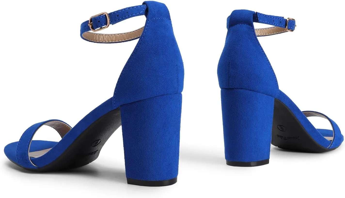 DREAM PAIRS Women's Chunk Low Heel Pump Sandals