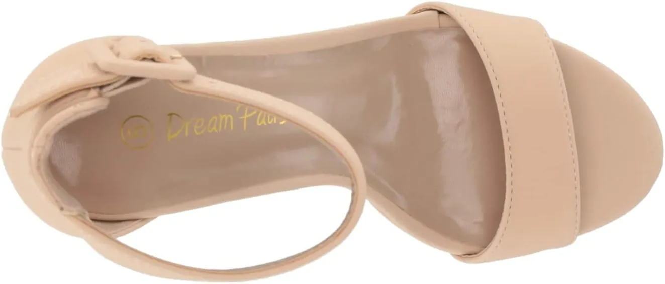 DREAM PAIRS Women's Hi-lo Heeled Sandal