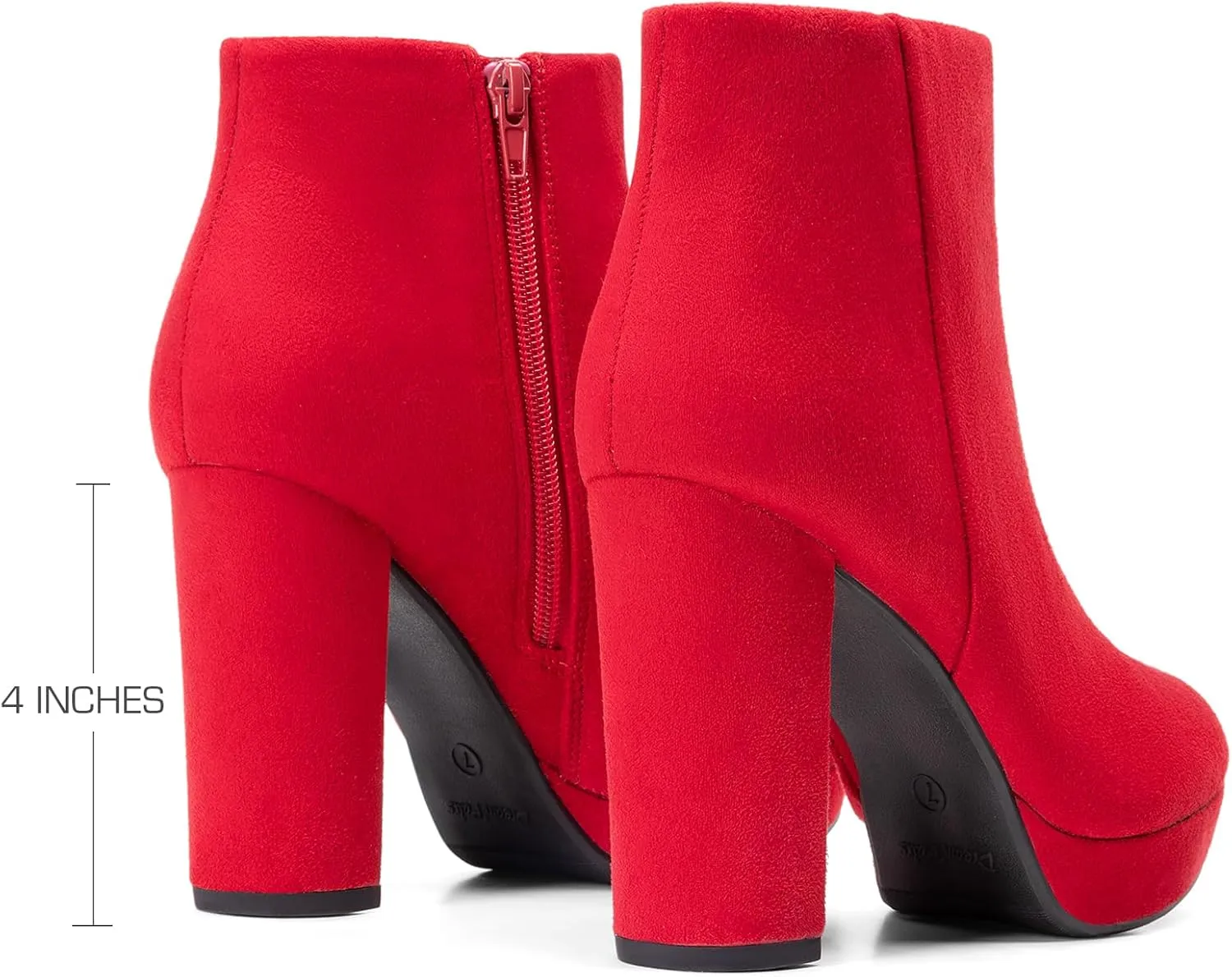 DREAM PAIRS Women's Stomp High Heel Ankle Boots