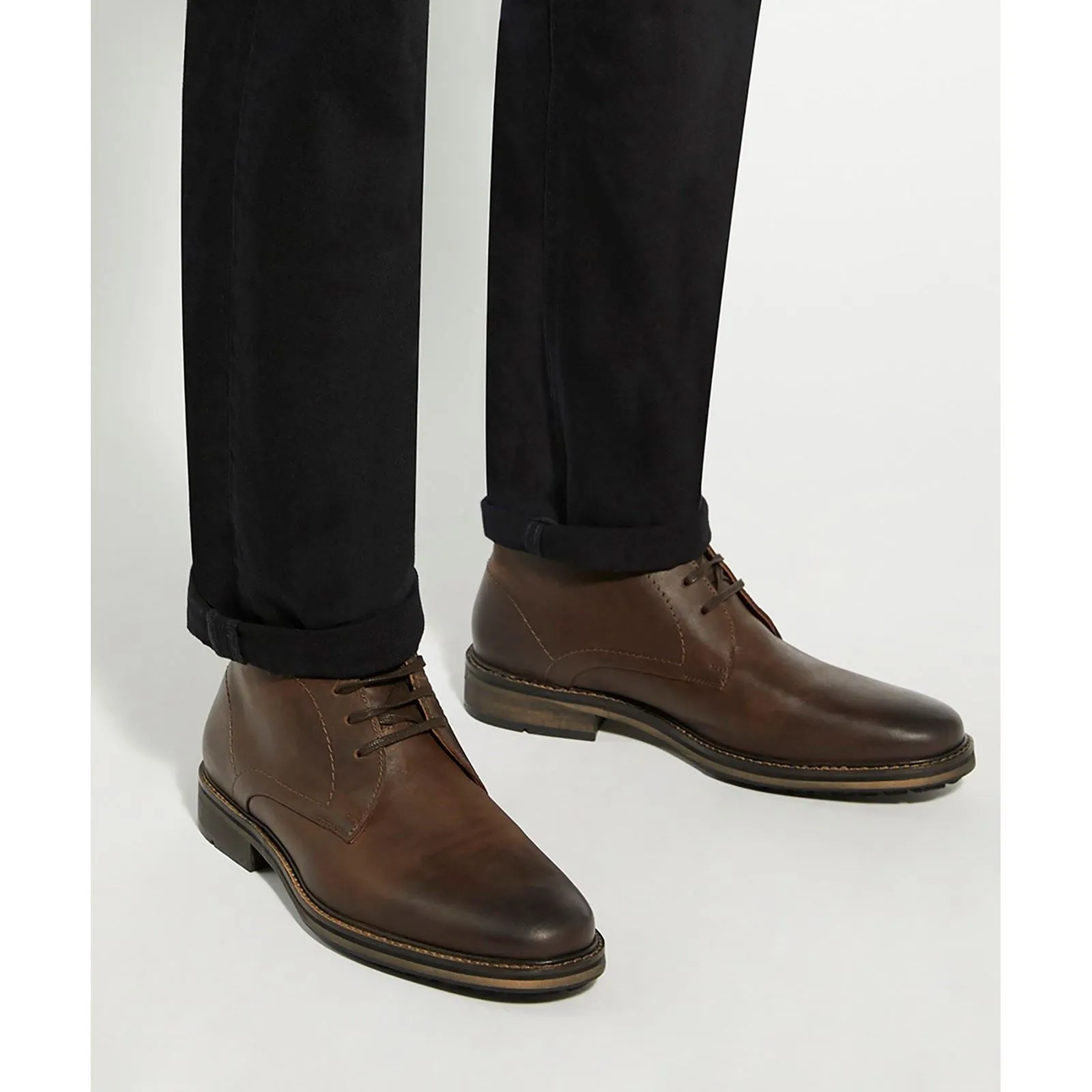 Dune Charleys Leather Men's Brown Boots