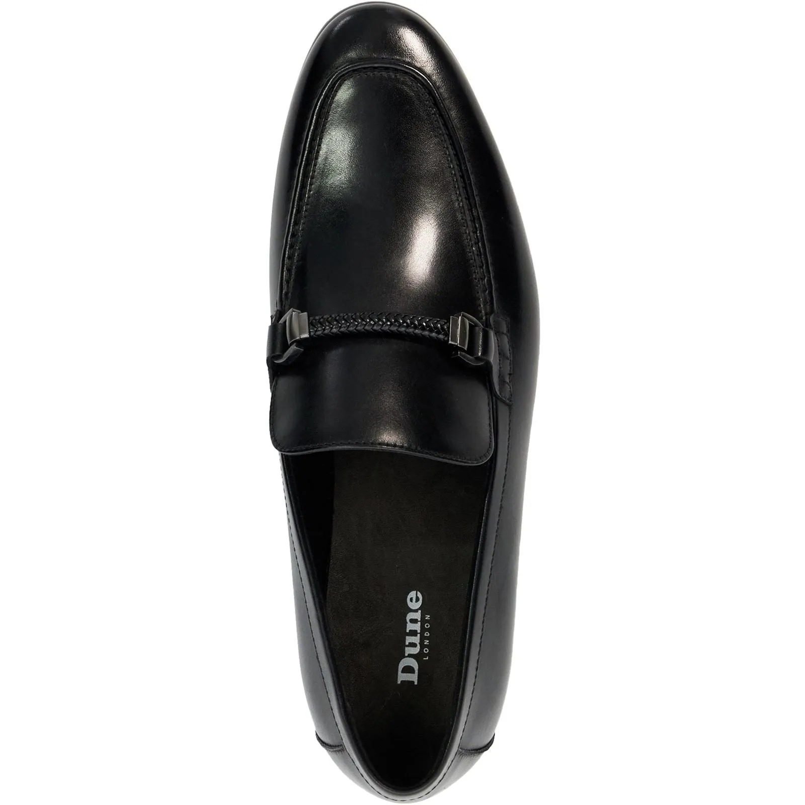 Dune Scilly Leather Men's Black Loafers