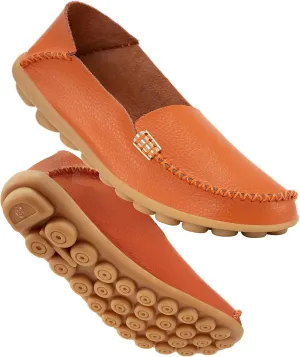 DUOYANGJIASHA Women's Comfortable Loafers Casual Round Toe Moccasins Wild Driving Flats Soft Walking Shoes Women Slip On