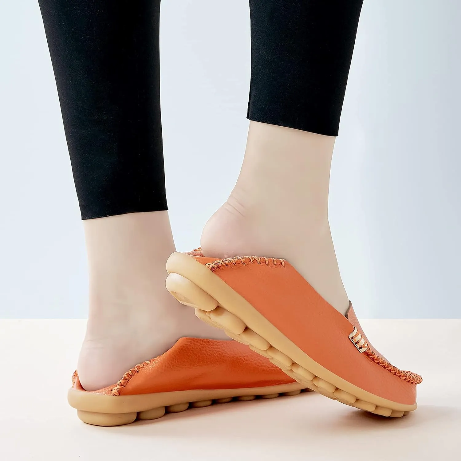 DUOYANGJIASHA Women's Comfortable Loafers Casual Round Toe Moccasins Wild Driving Flats Soft Walking Shoes Women Slip On
