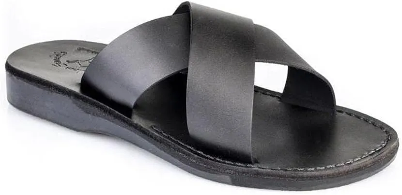 Elan - Leather Cross Strap Sandal - Womens Sandals