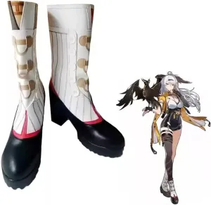 Escoffier Cosplay Shoes Genshin Impact High Heels Shoes for Women Men 7cm Heels PU Cute Bow Design
