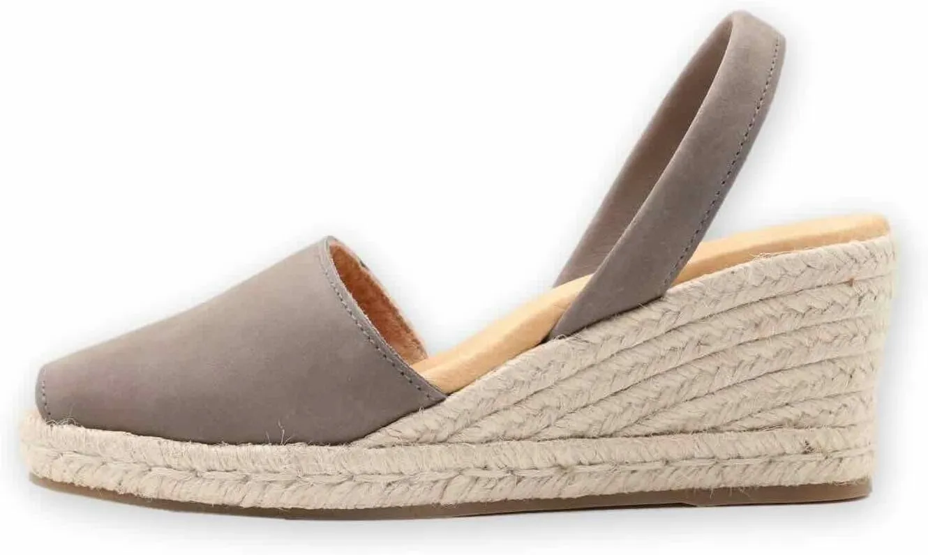 Espadrille Wedges for Women – Dressy Soft Leather Peep Toe Women’s Wedge Sandals, Casual Summer Slip on Espadrilles