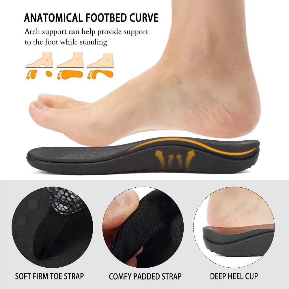 FANTURE Women Orthotic Arch Support Sandal for Comfortable Walk Thong Style Casual Flip Flops