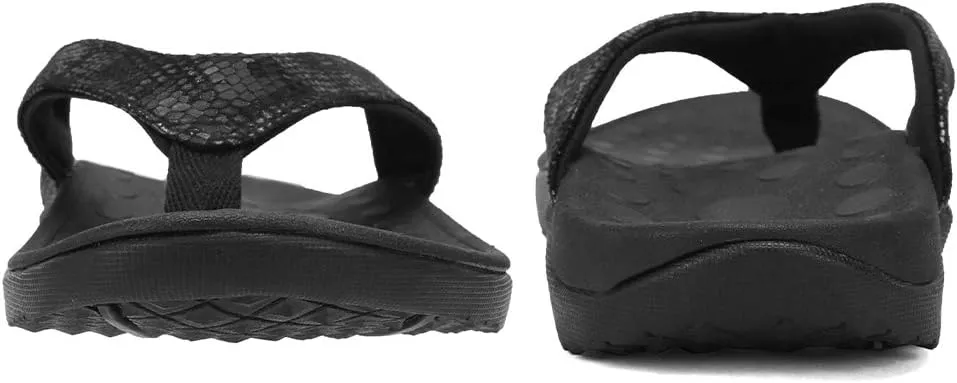 FANTURE Women Orthotic Arch Support Sandal for Comfortable Walk Thong Style Casual Flip Flops