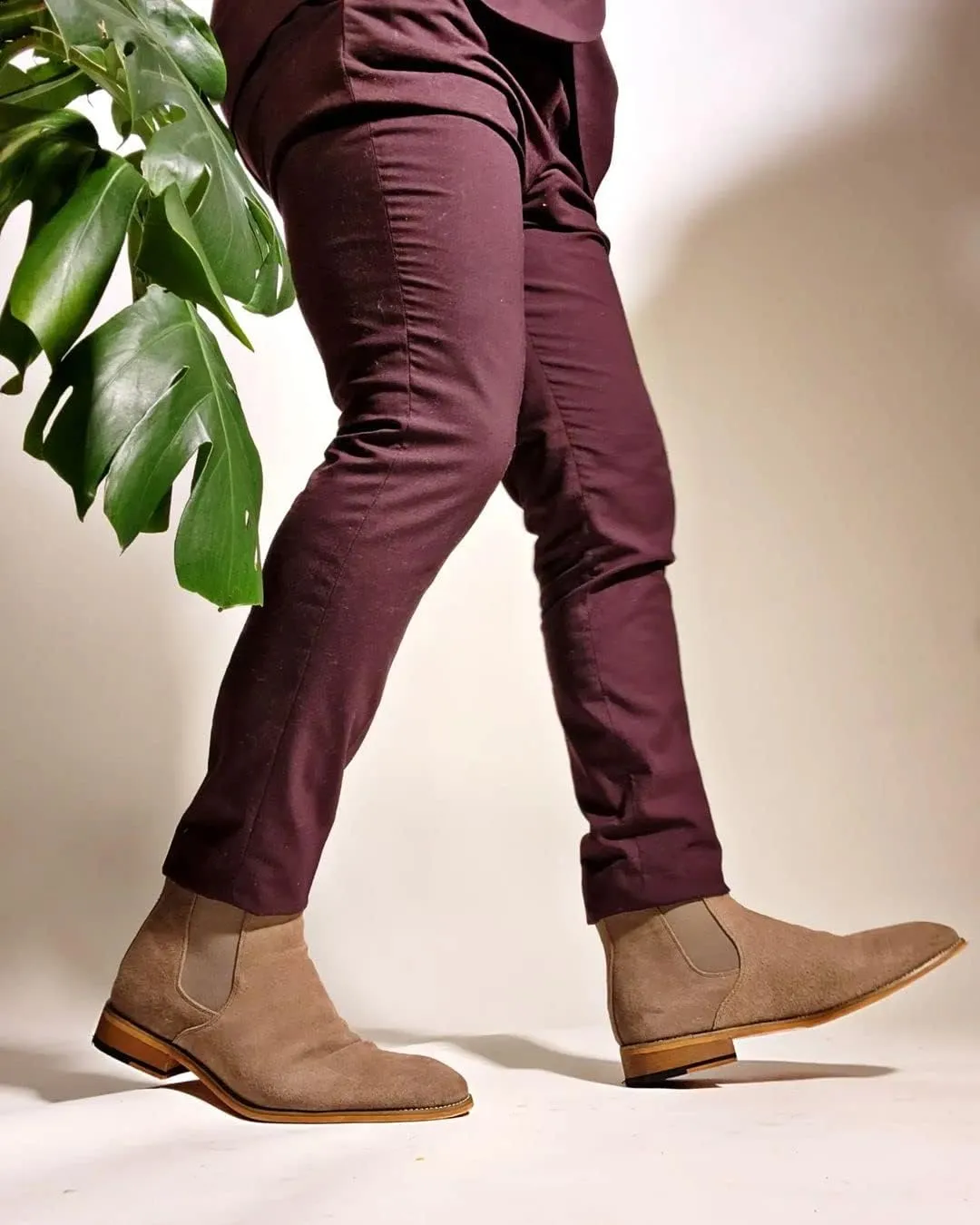 Fashion Tailored Mens Chelsea Boots - Casual Dress Boot with Leather Sole- Rugged Style and Functionality - Rounded Toe