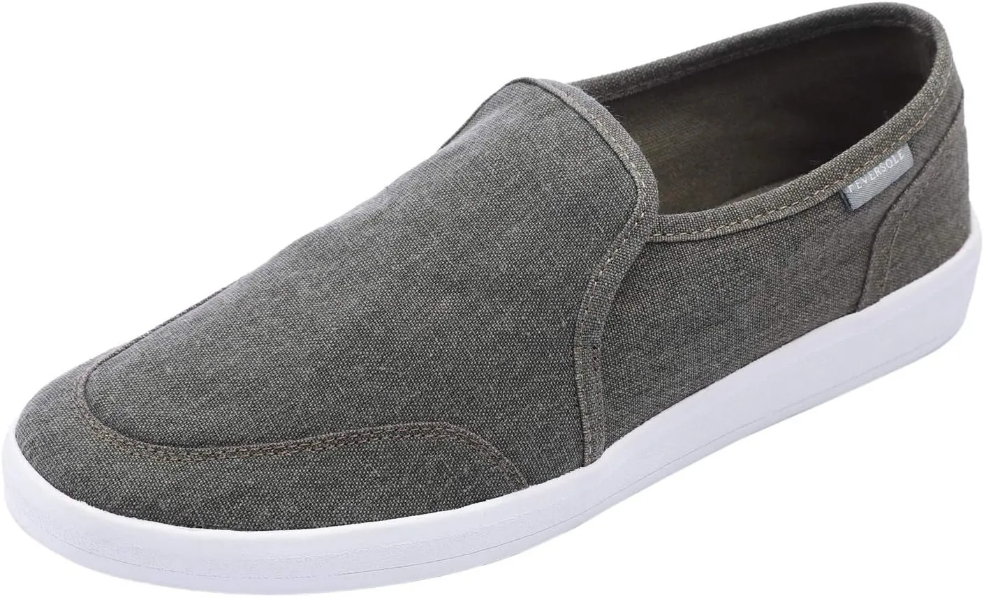 FEVERSOLE Comfort Women's Slip-On Lightweight Walking Shoes Casual Outfits Canvas Breathable Soft Loafers