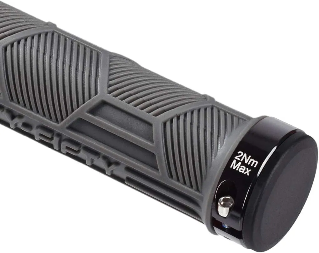FIFTY-FIFTY Double Lock-On Mountain Bike Grips, Bicycle Handlebar Locking Grips, Non-Slip MTB Handle