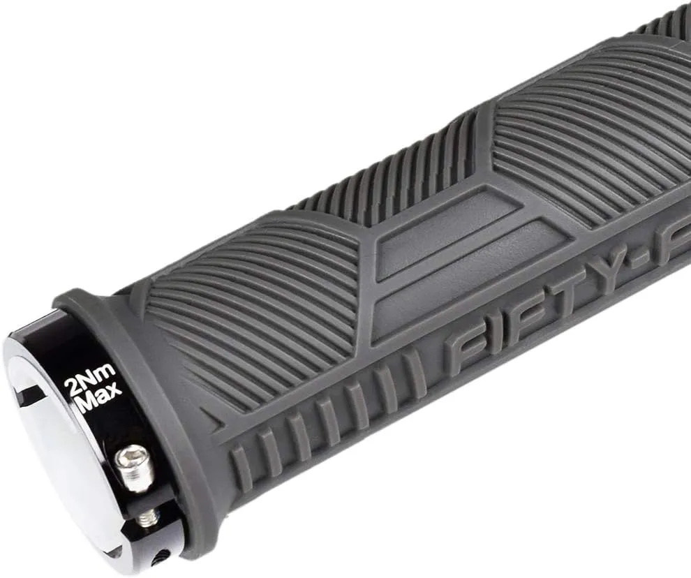 FIFTY-FIFTY Double Lock-On Mountain Bike Grips, Bicycle Handlebar Locking Grips, Non-Slip MTB Handle