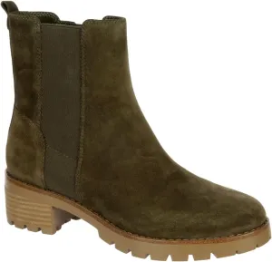 Finley - Women's Casual Slip-On Suede Lug Sole Chelsea Ankle Boots