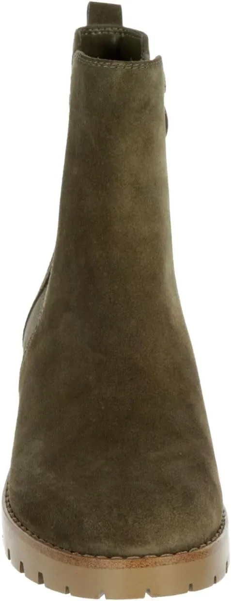 Finley - Women's Casual Slip-On Suede Lug Sole Chelsea Ankle Boots