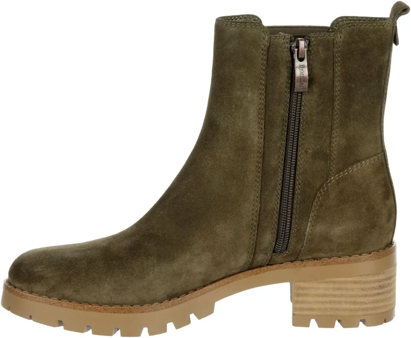 Finley - Women's Casual Slip-On Suede Lug Sole Chelsea Ankle Boots