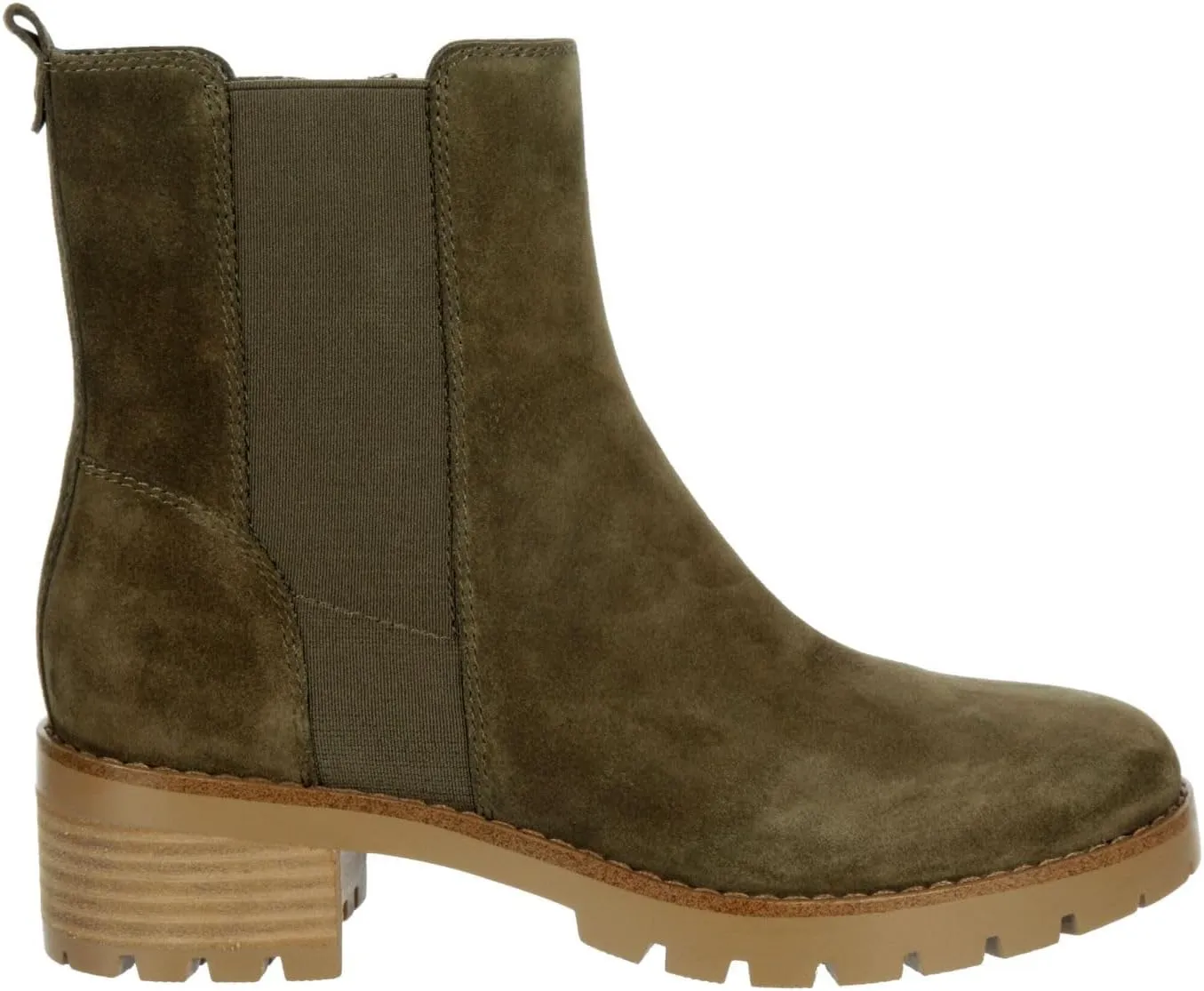 Finley - Women's Casual Slip-On Suede Lug Sole Chelsea Ankle Boots