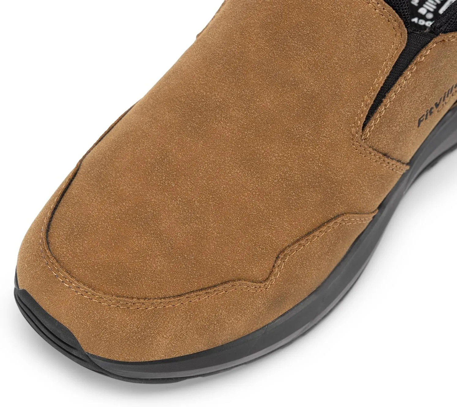 FitVille Men's Wide Hiking Shoes for Men Slip on Loafers Go Walking Shoes Trekking Trails Sneakers with Arch Support