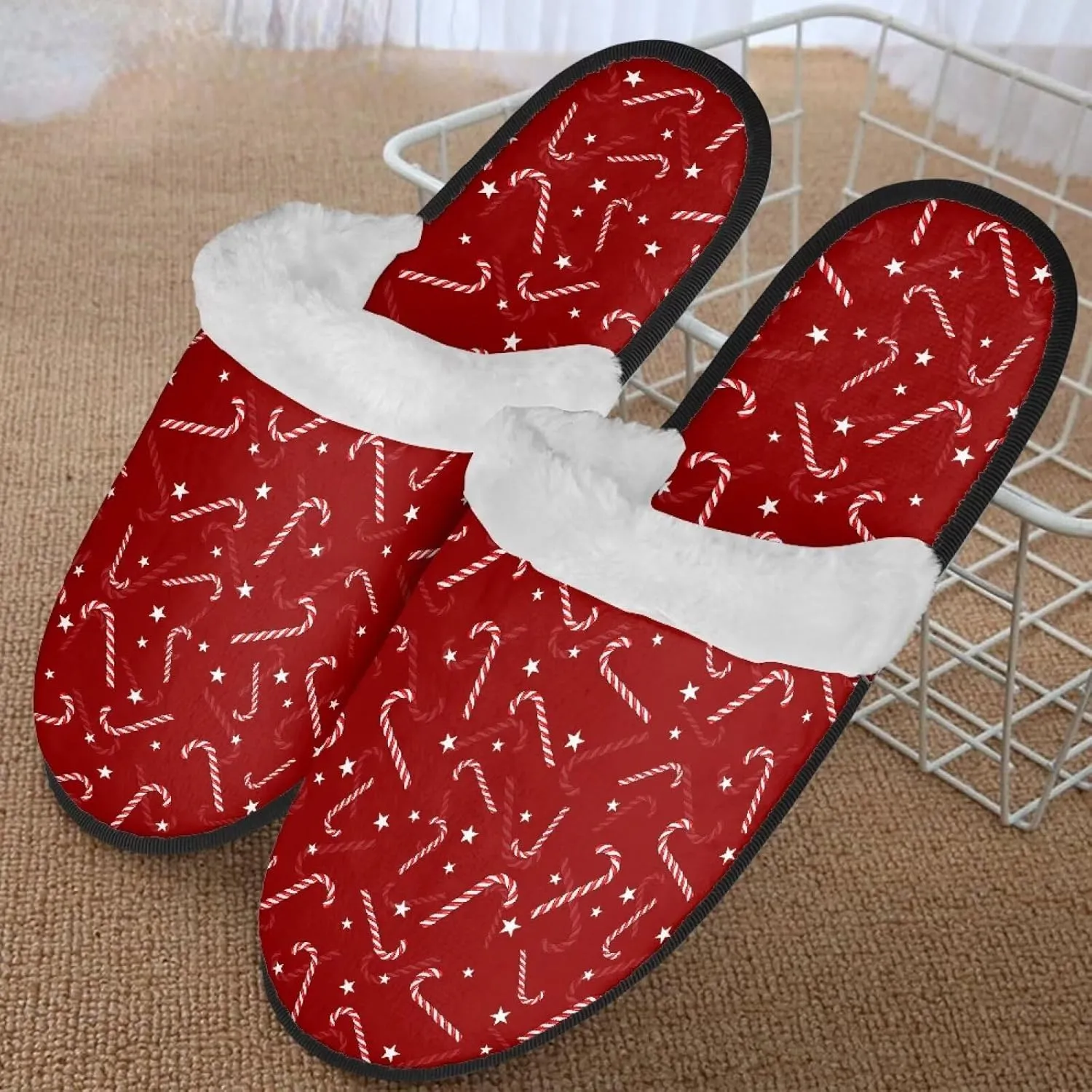 Flashideas House Slippers for Woman Fuzzy Keep Warm for Winter Indoor Soft Cushion Non-slip Fluffy Slides Slippers
