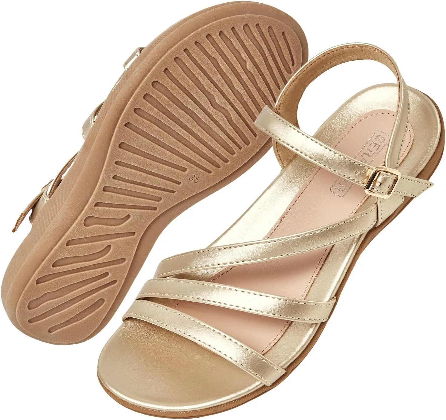 Flat Sandals for Women Dressy - Comfortable Walking Summer Womens Sandal