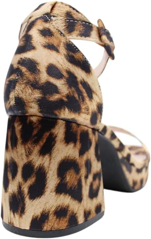 Forever Women Open Square Toe Single Band Chunky Heel Platform Dress Sandal Ankle Strap
