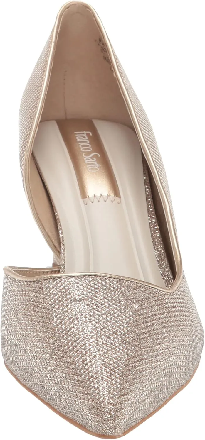 Franco Sarto Women's Tana Pointed Toe D'Orsay Mid Heel Pump