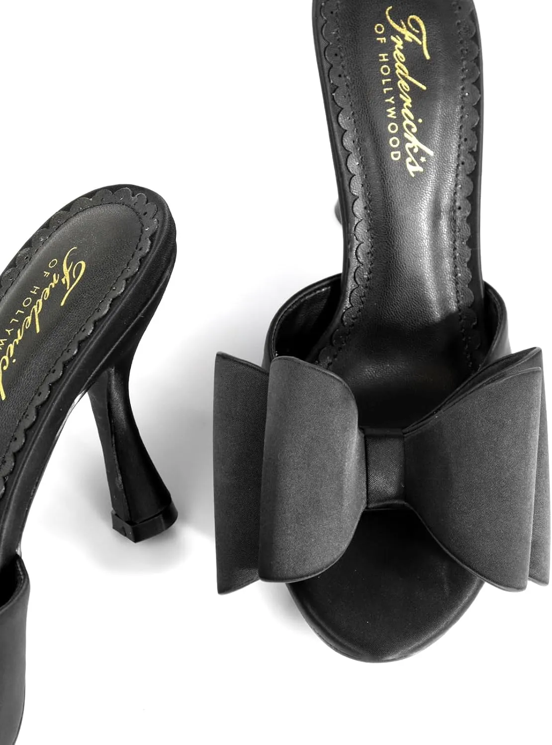 FREDERICK'S OF HOLLYWOOD Open Round Toe Bow W/Stiletto Heel, FOH-Nana