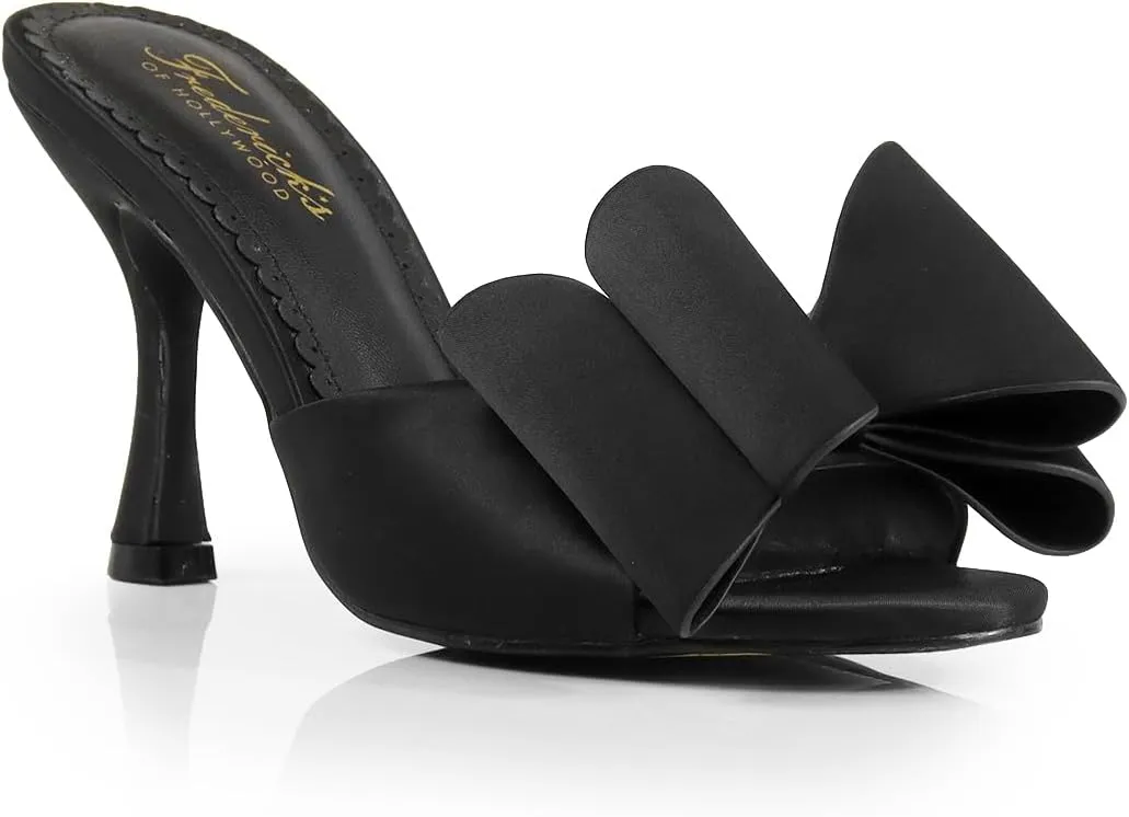 FREDERICK'S OF HOLLYWOOD Open Round Toe Bow W/Stiletto Heel, FOH-Nana