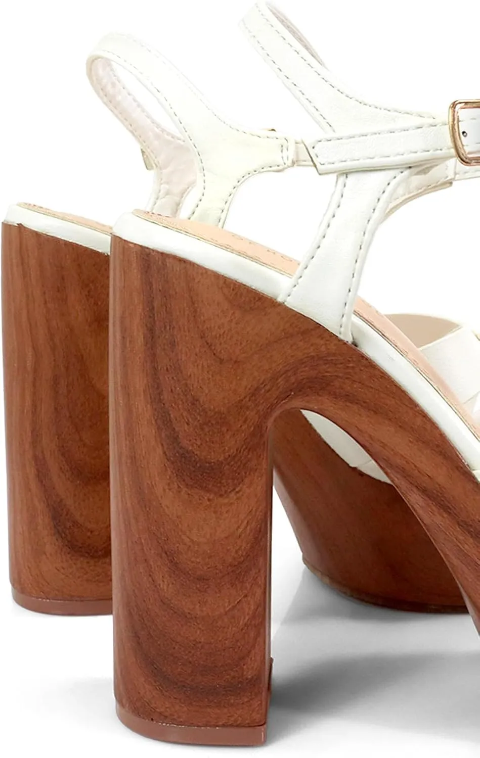 FREDERICK'S OF HOLLYWOOD X CROSS ANKLE STRAP W PRINTING HEEL, FOH-ANDAZ