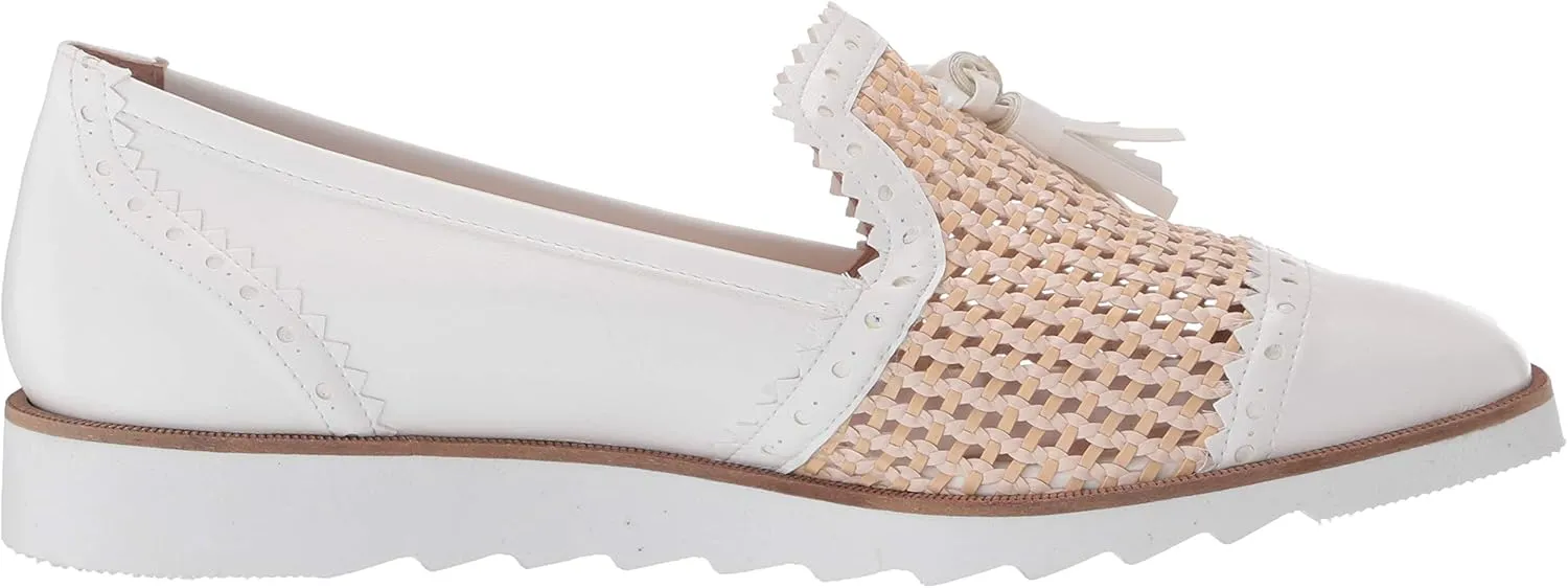 French Sole FS/NY Women's Woven Smoking Slipper Loafer Flat