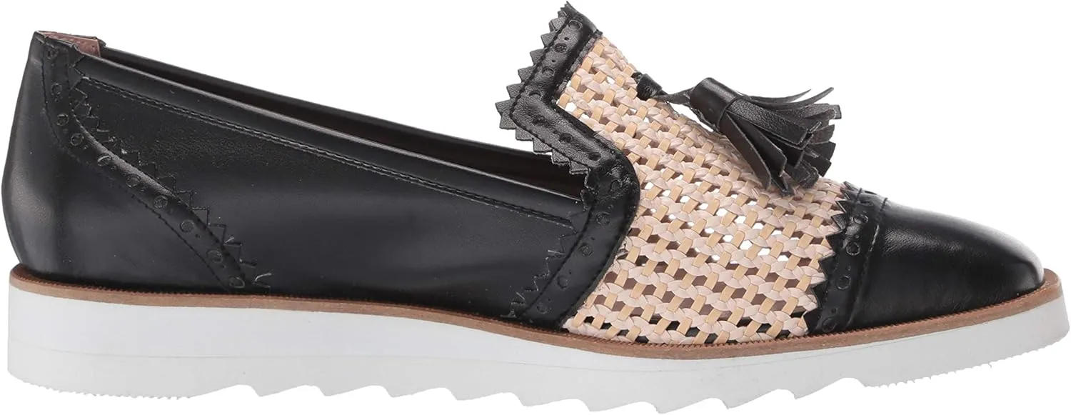 French Sole FS/NY Women's Woven Smoking Slipper Loafer Flat