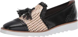 French Sole FS/NY Women's Woven Smoking Slipper Loafer Flat