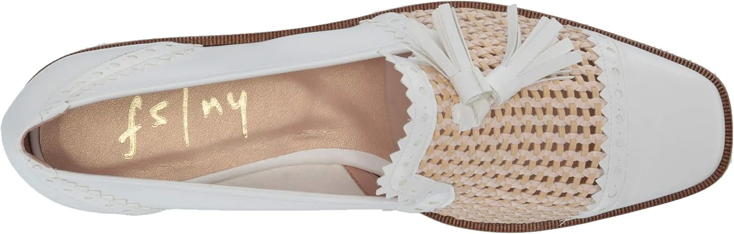 French Sole FS/NY Women's Woven Smoking Slipper Loafer Flat