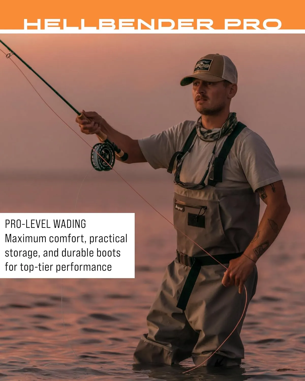 FROGG TOGGS Mens Hellbender Pro Bootfoot Fishing Chest Wader